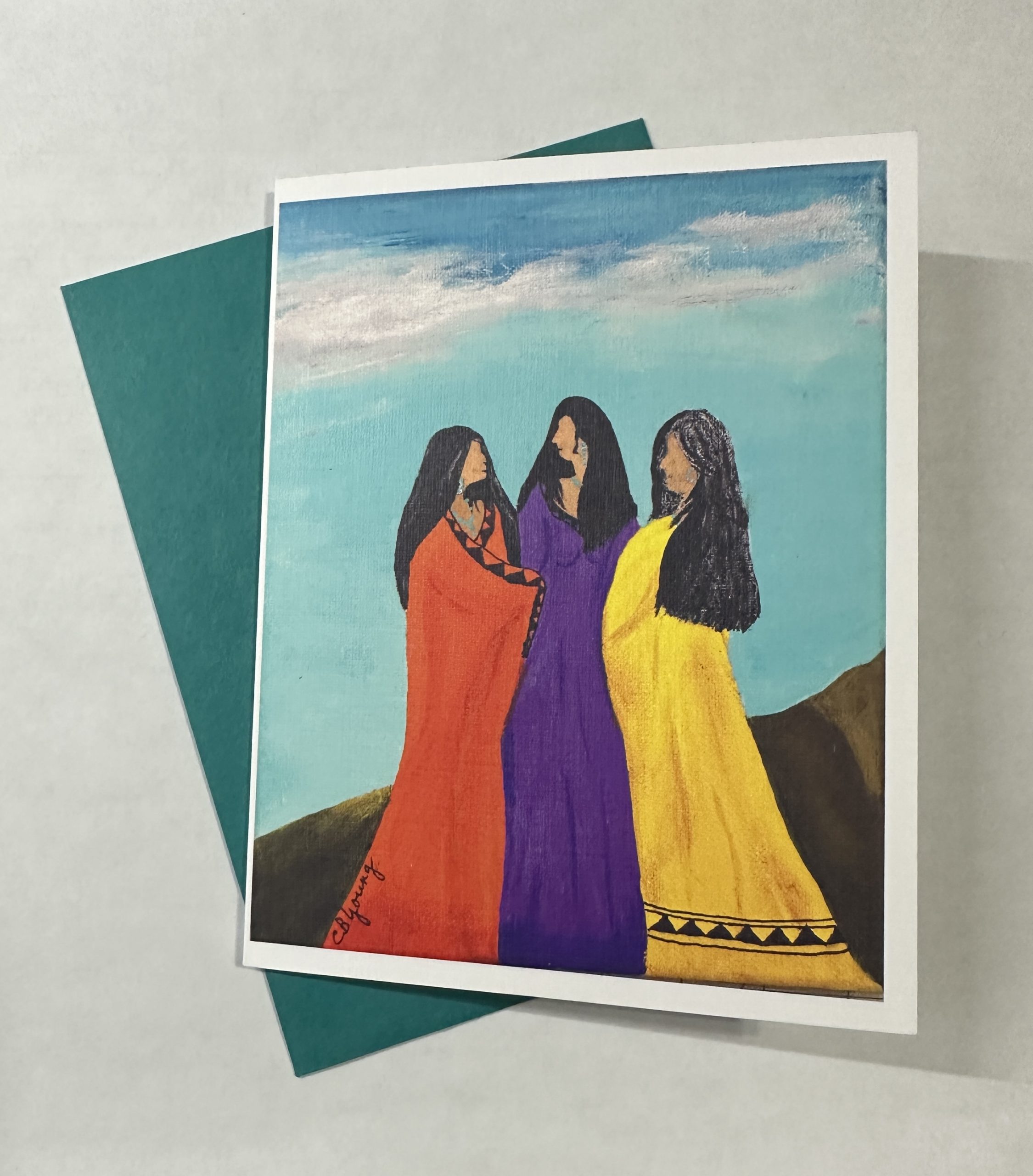 Three sisters notecard